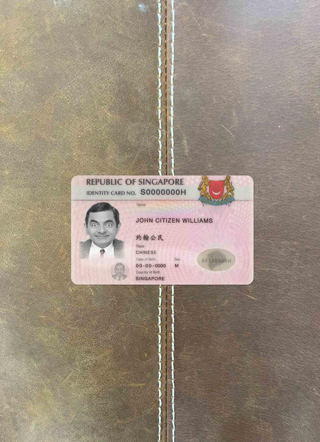 Singapore ID (updated) photolook FRONT PSD template